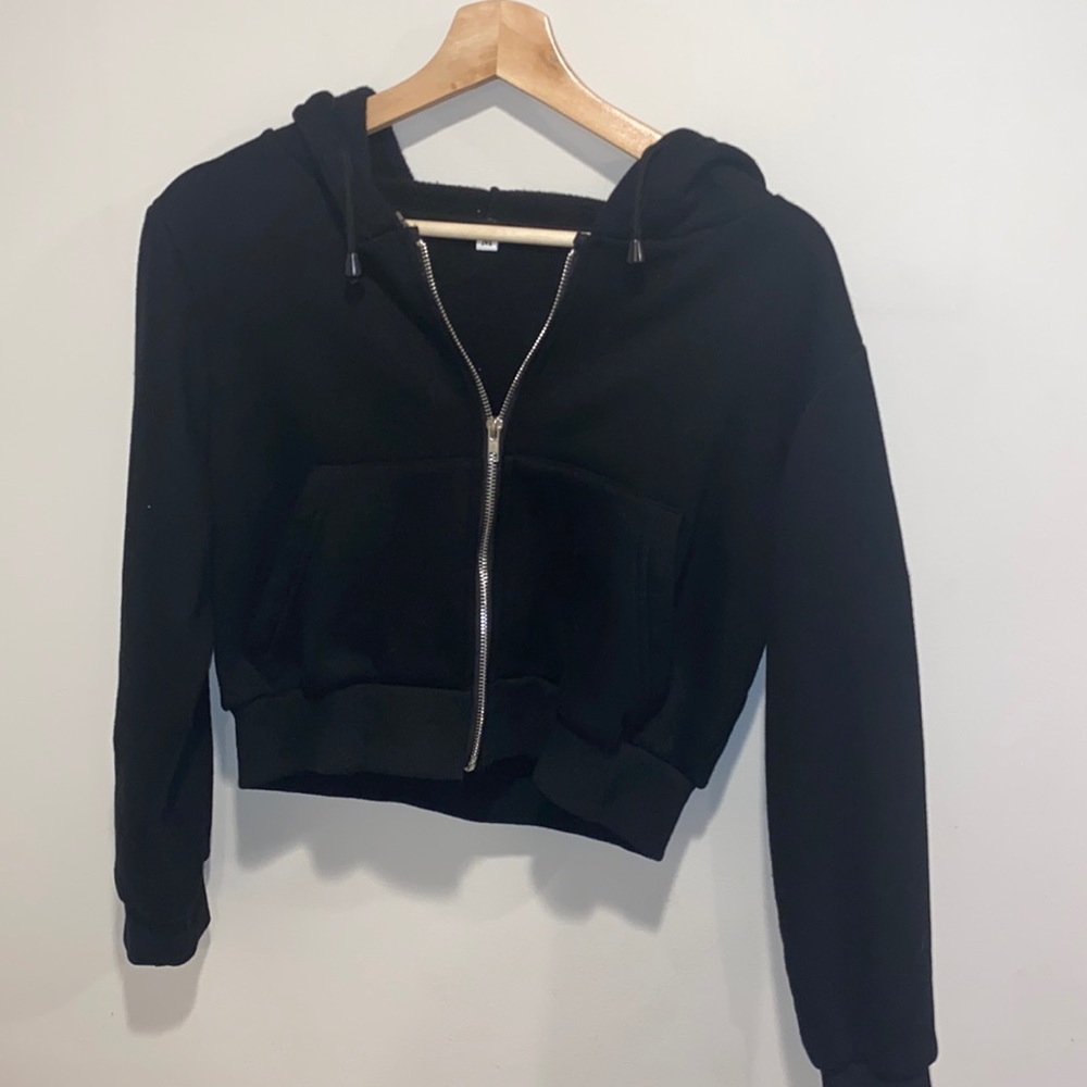 Black zip up sweater